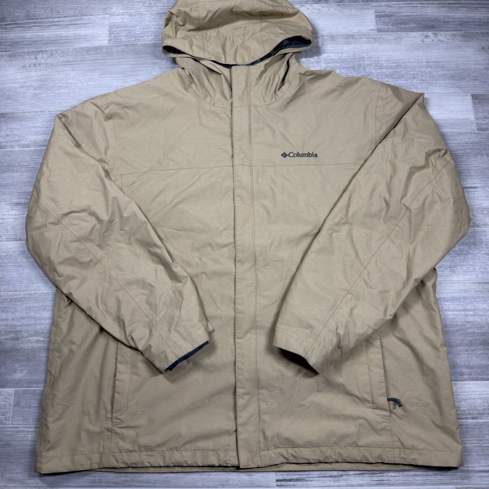 Columbia Jacket Men's XXL Watertight II Waterproof Wind Rain Performance Tan